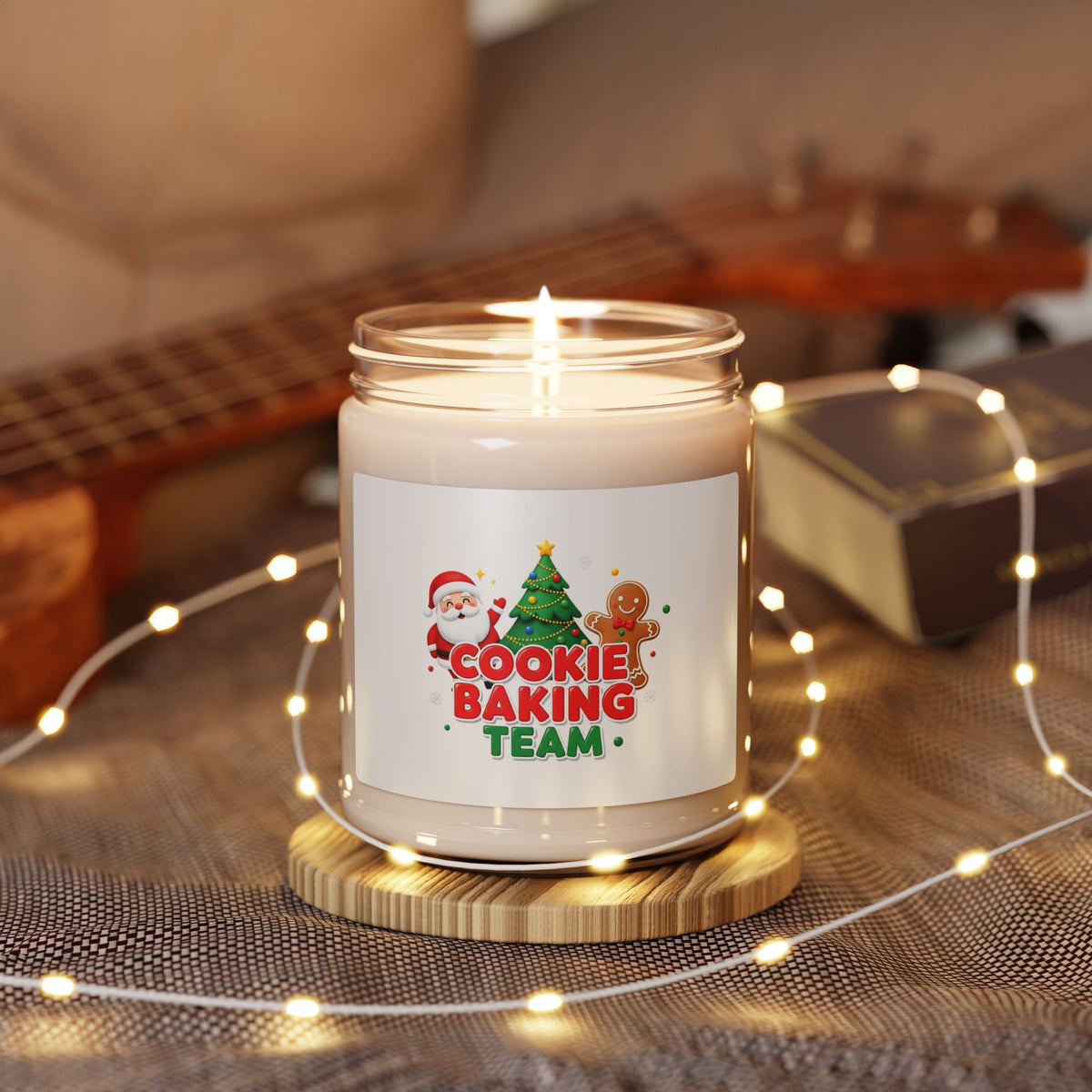Cookie Baking Team Christmas Soy Candle — 9oz Scented Holiday Jar