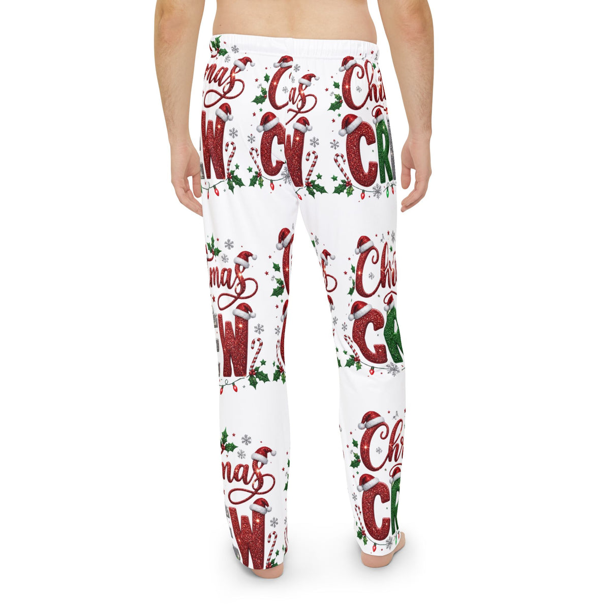 Christmas Crew Pajama Pants — Men’s Holiday Lounge Pants (All-Over Print)