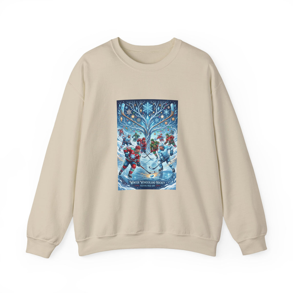 Holiday Snow Skate Crewneck Sweatshirt — Vintage Winter Ice Skaters Graphic