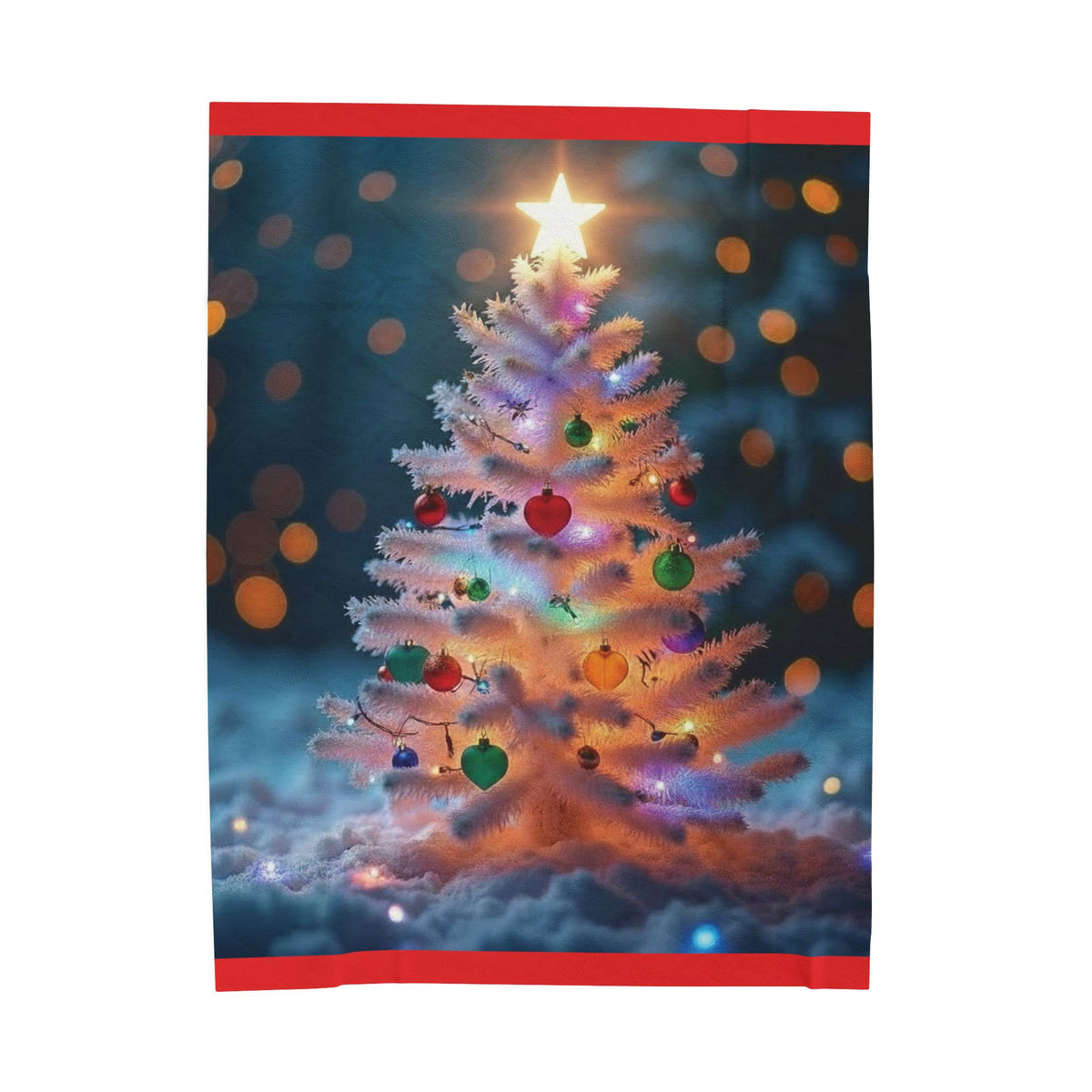 Glowing Christmas Tree Velveteen Plush Blanket