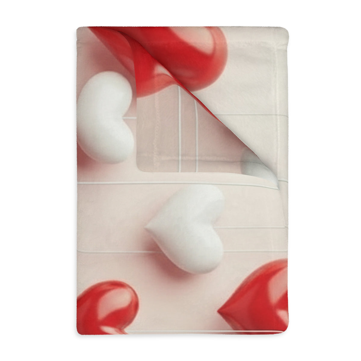Valentine Hanging Hearts Microfiber Blanket — Two-Side Plush Throw