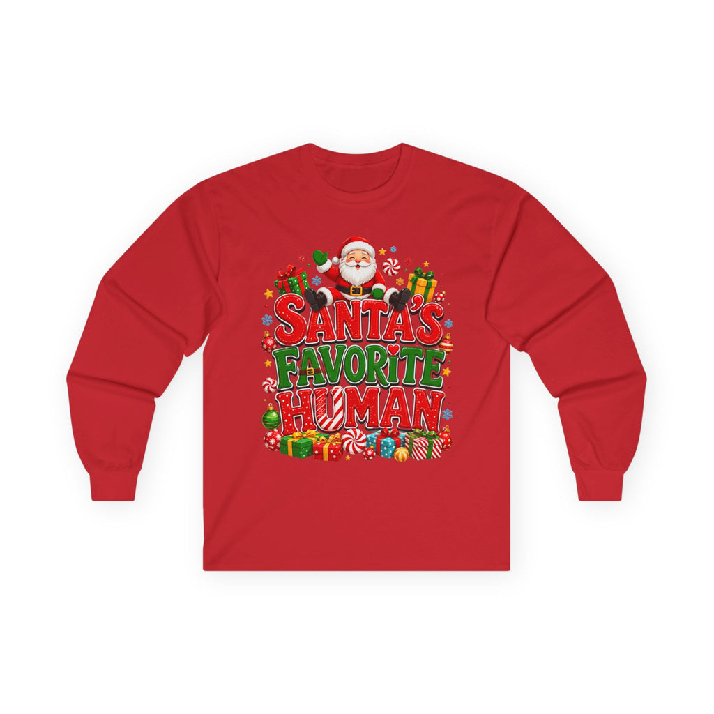 Santa's Favorite Human Long Sleeve Tee