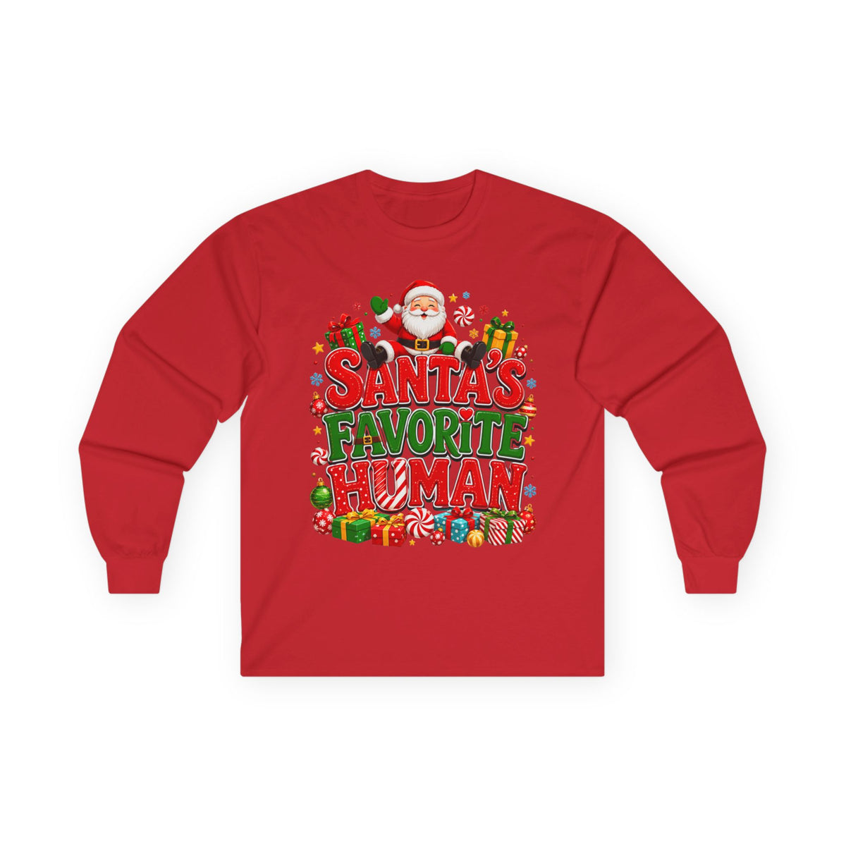 Santa's Favorite Human Long Sleeve Tee