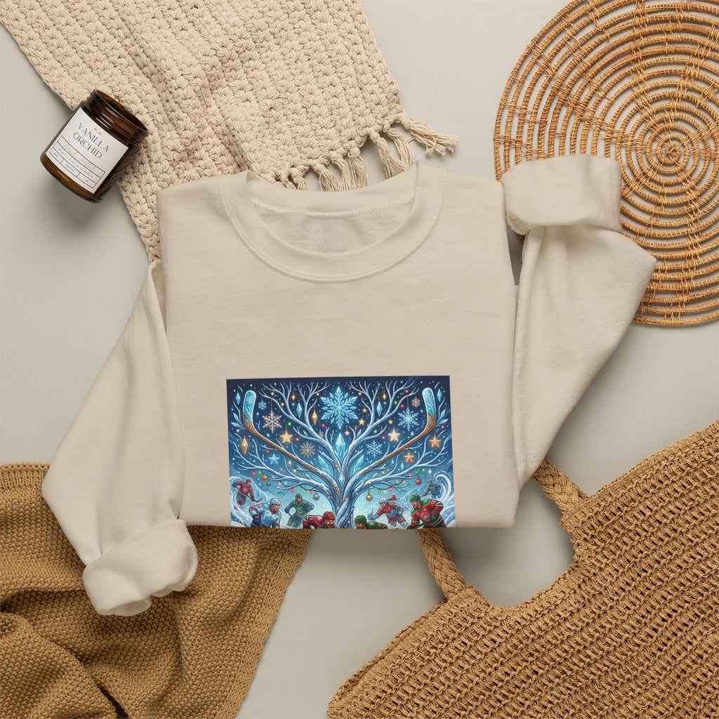 Holiday Ice Skaters Crewneck Sweatshirt — Vintage Winter Carolers Design