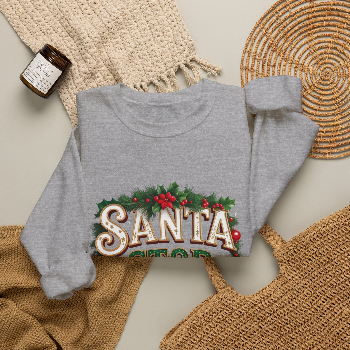 Santa Stop Here Christmas Sweatshirt