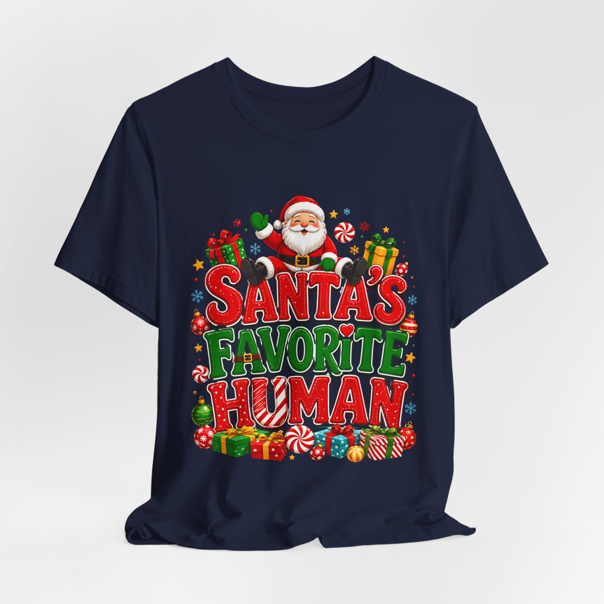 Santa's Favorite Human T-Shirt — Funny Christmas Holiday Tee