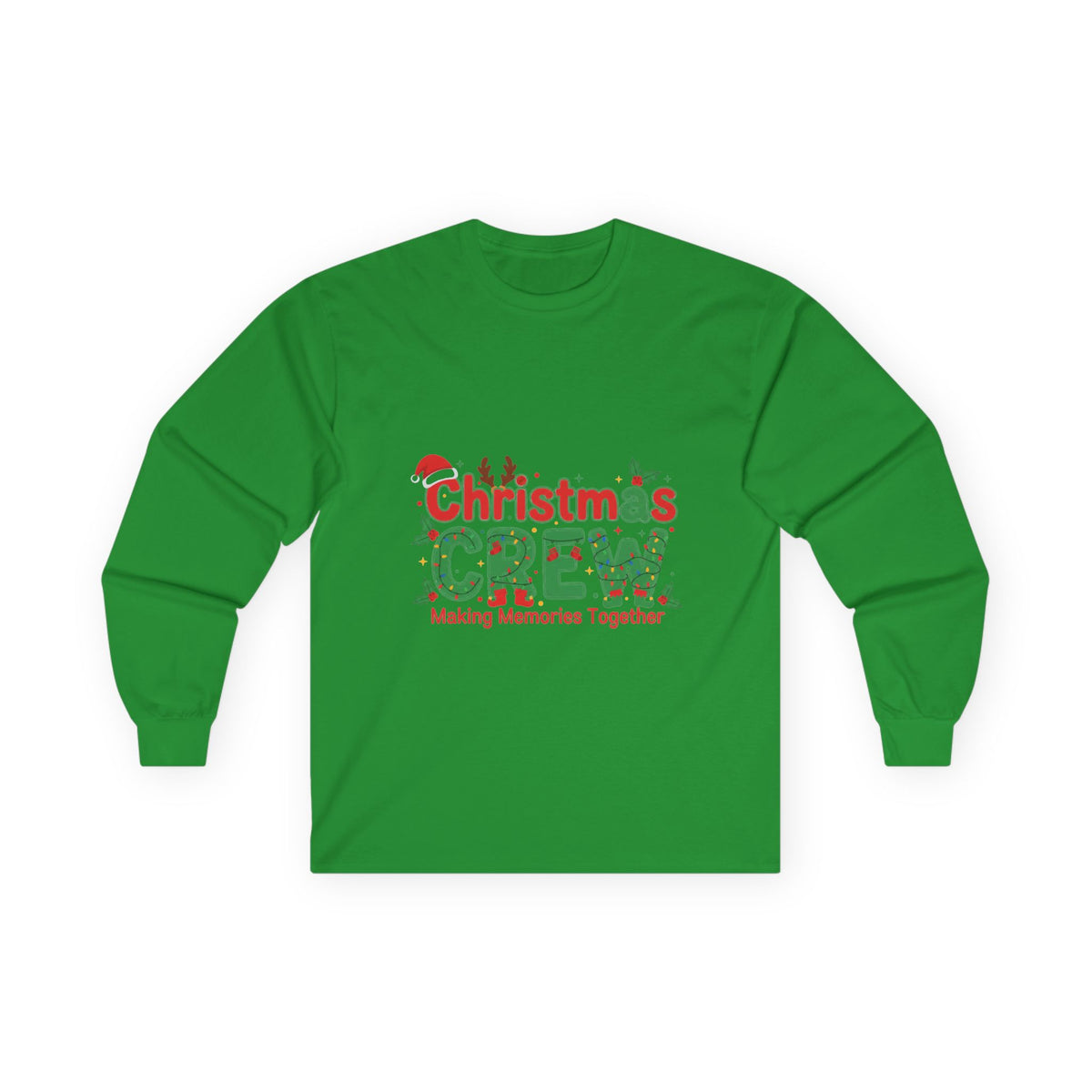 Christmas Crew Long Sleeve Tee — "Making Memories Together" Holiday Shirt