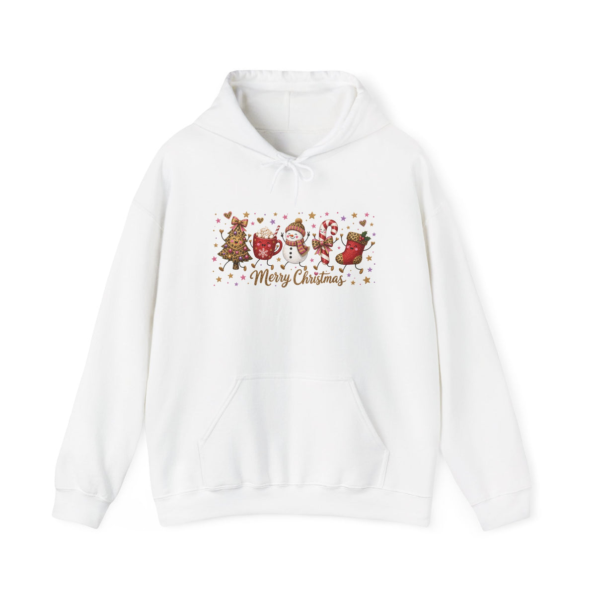 Christmas Animals 'Merry Christmas' Hoodie - Cute Holiday Santa, Reindeer & Penguin Sweatshirt