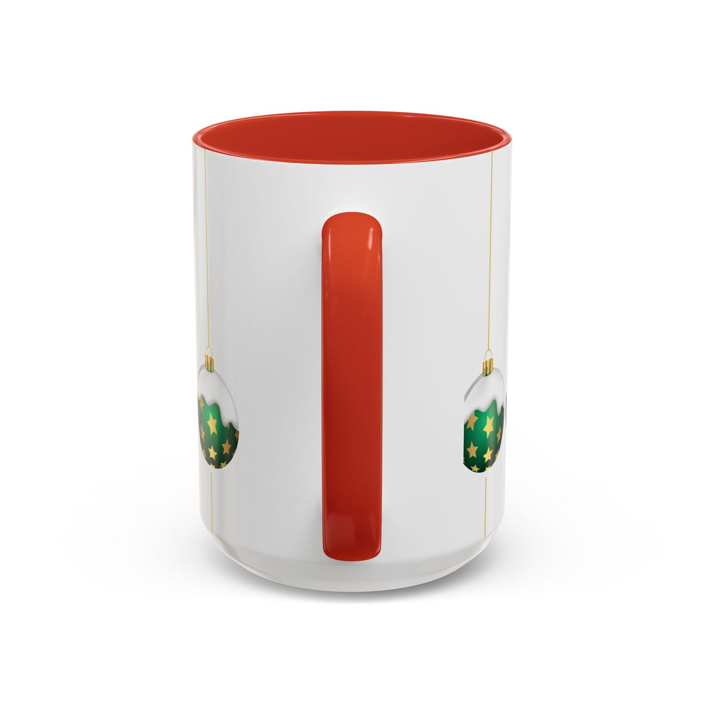 Holiday Ornament Accent Coffee Mug — Festive Christmas Baubles (11/15oz)