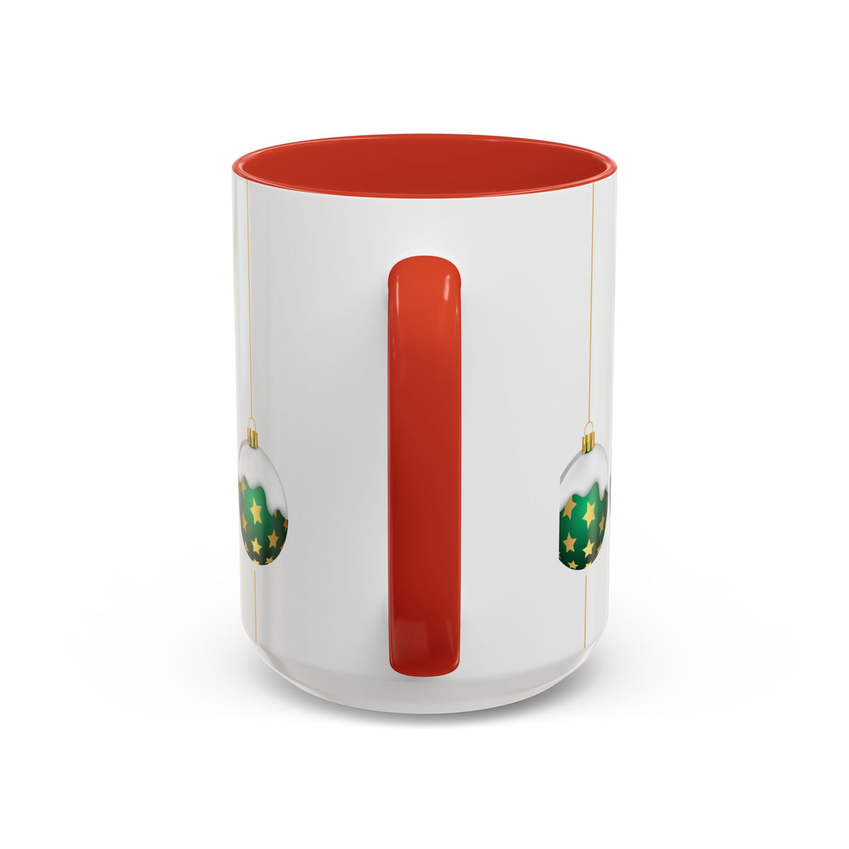 Holiday Ornament Accent Coffee Mug — Festive Christmas Baubles (11/15oz)