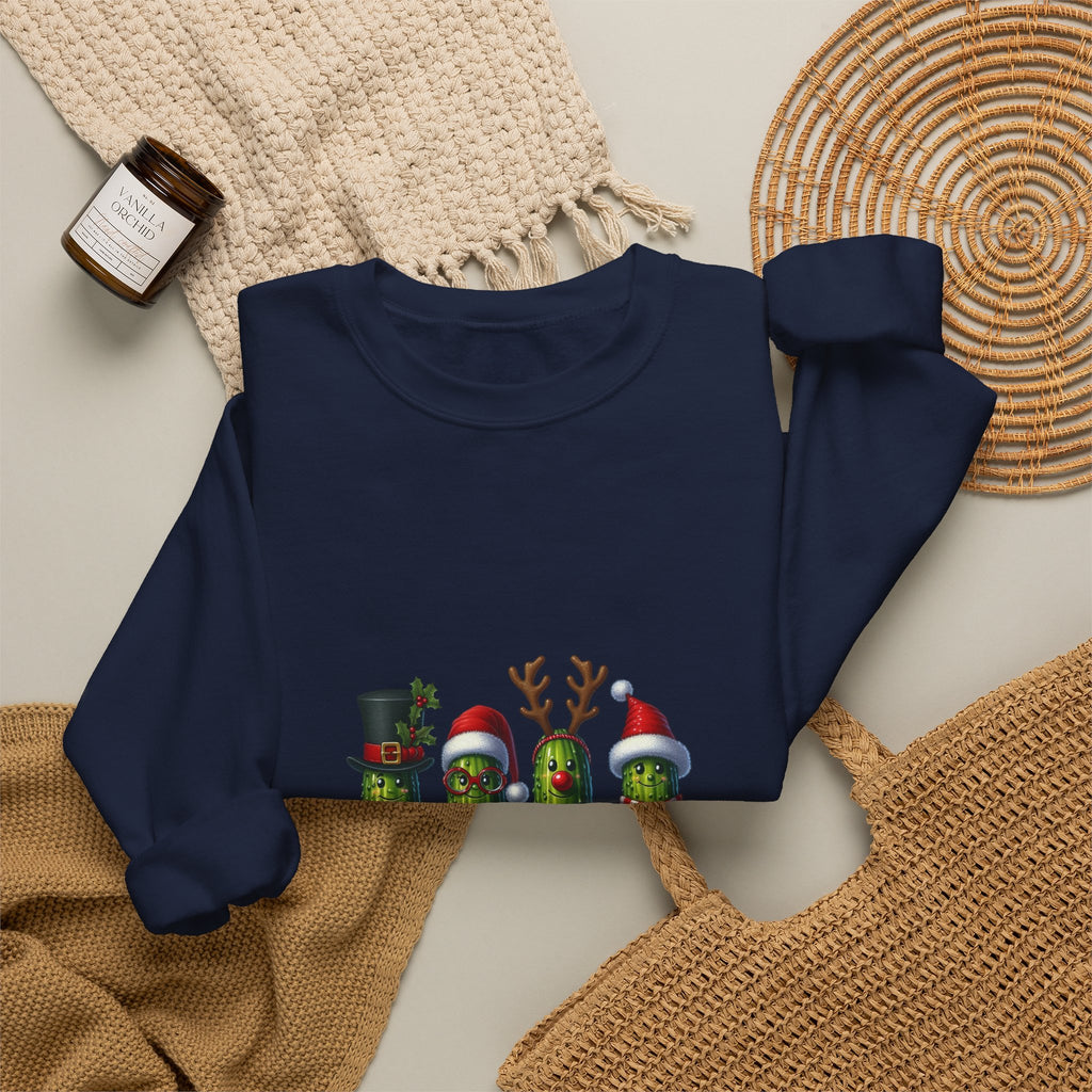 Christmas Pickle Crewneck Sweatshirt — Festive Pickle Family Holiday Sweatshirt
