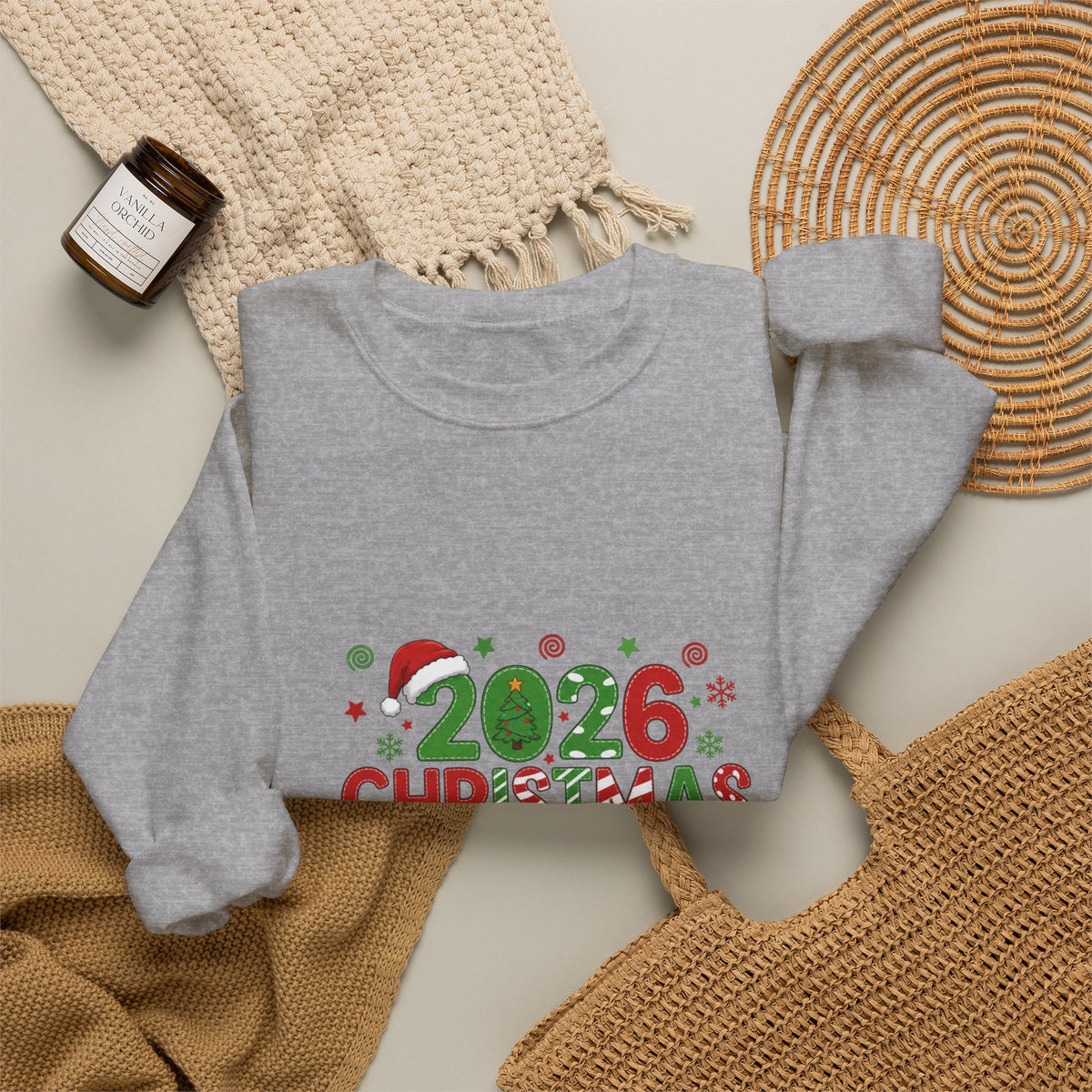 2026 Christmas Crew Sweatshirt — "A Little Bit Crazy, A Little Bit Loud, A Whole Lotta Love" Holiday Pullover