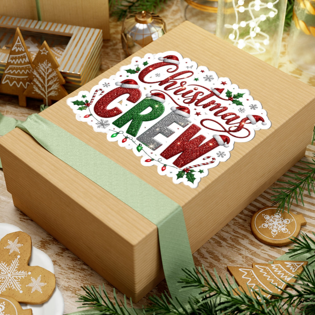Christmas Crew Sticker — Festive Kiss-Cut Holiday Decal