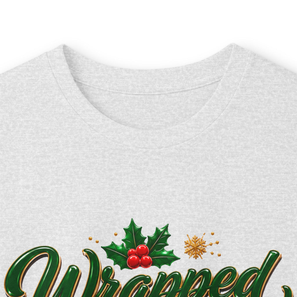 Long Sleeve Tee — "Wrapped in Christmas Love" Holiday Graphic Shirt