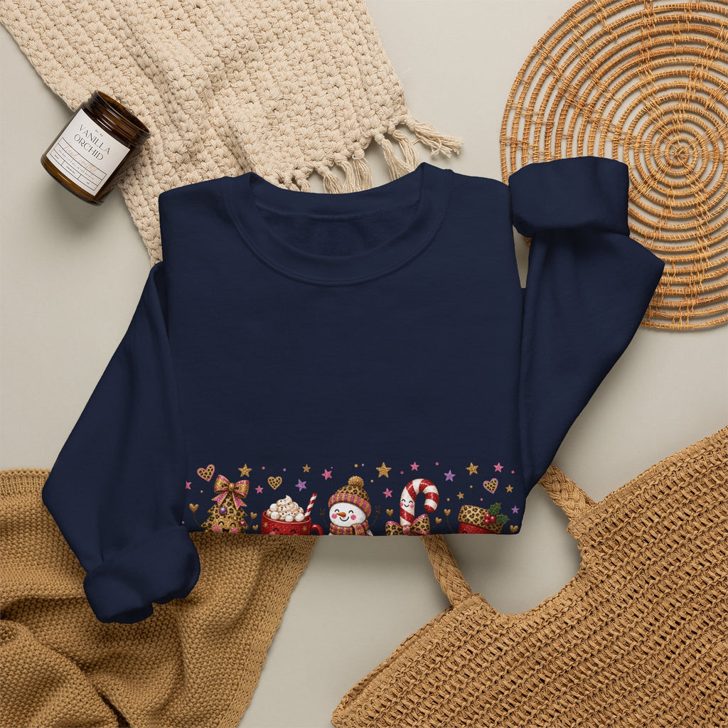Christmas Crewneck Sweatshirt — Merry Christmas Cute Holiday Animals Design
