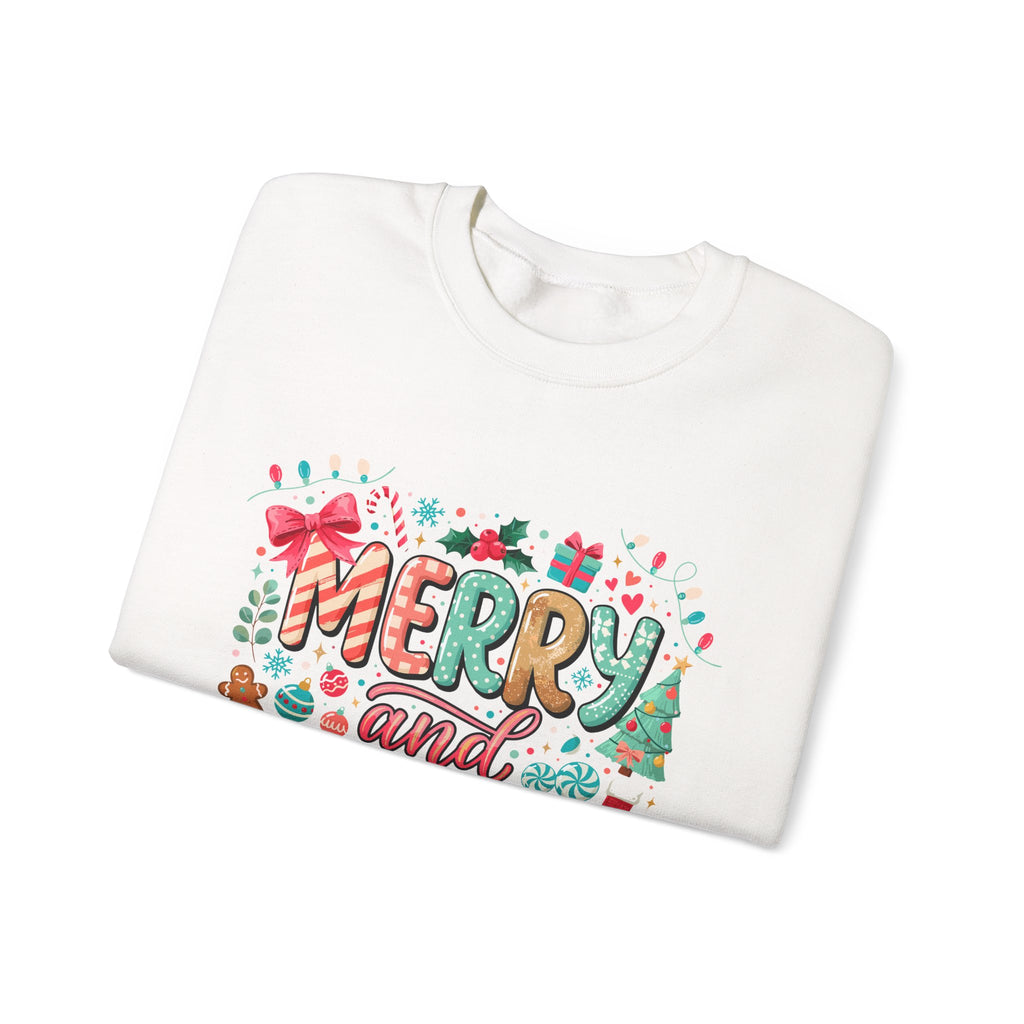 Merry and Bright Sweatshirt — Christmas Holiday Crewneck