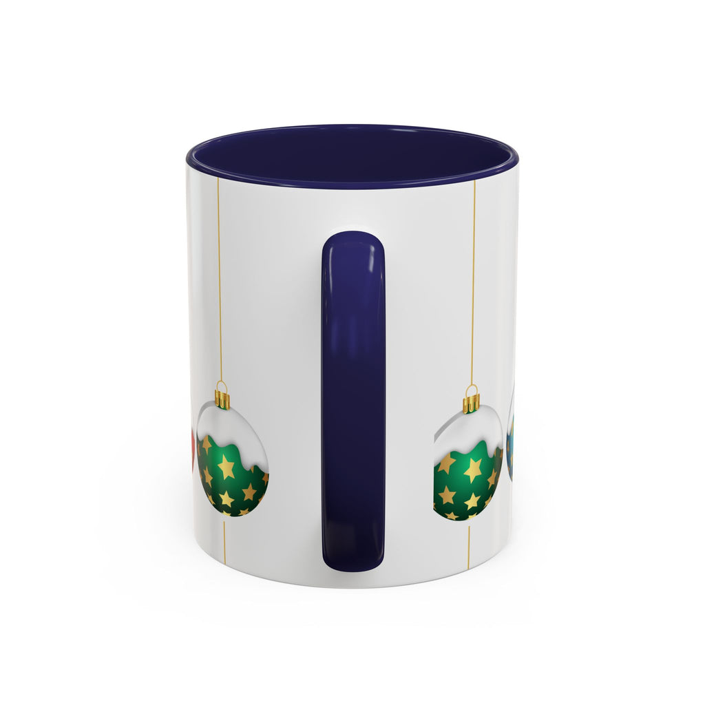 Holiday Ornament Accent Coffee Mug — Festive Christmas Baubles (11/15oz)