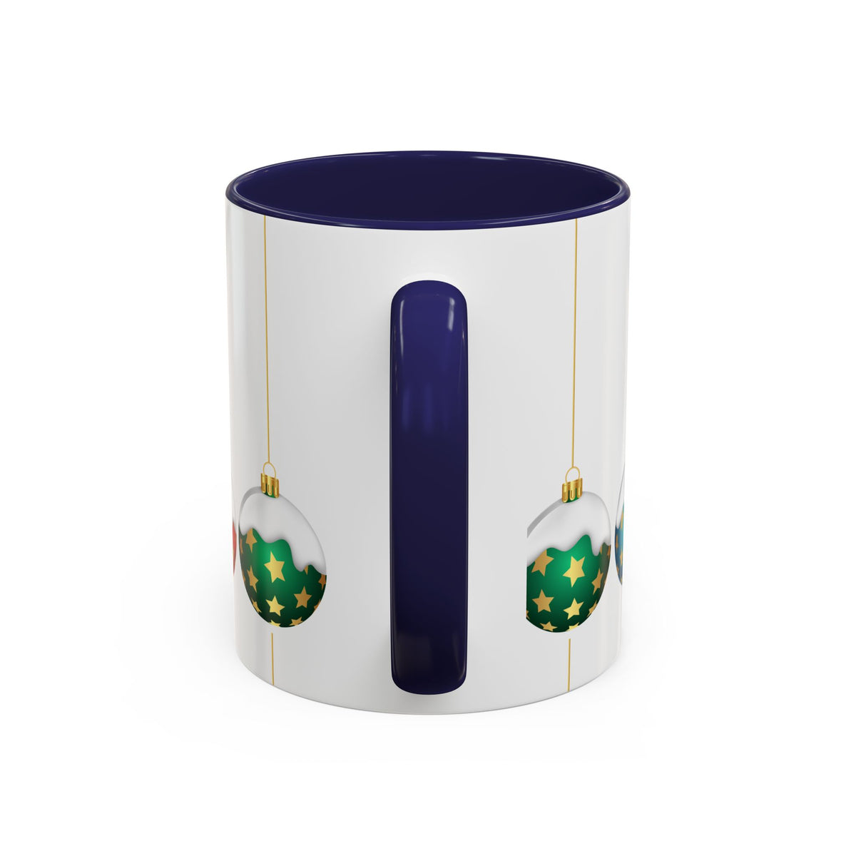 Holiday Ornament Accent Coffee Mug — Festive Christmas Baubles (11/15oz)