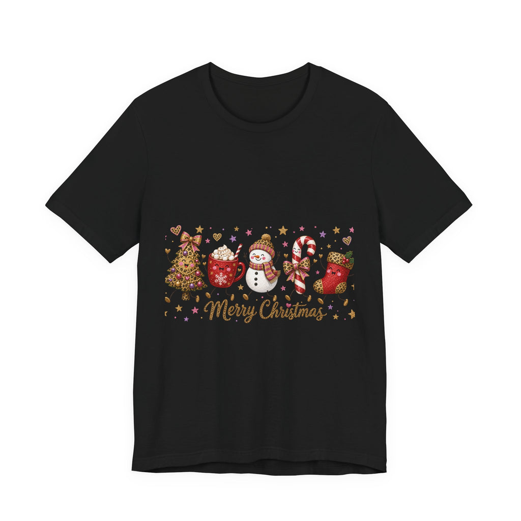 Christmas Characters T-Shirt — 'Merry Christmas' Holiday Graphic Tee