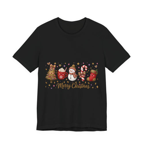 Christmas Characters T-Shirt — 'Merry Christmas' Holiday Graphic Tee