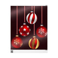 Christmas Ornament Wrapping Paper – Red & Gold Holiday Gift Wrap Roll
