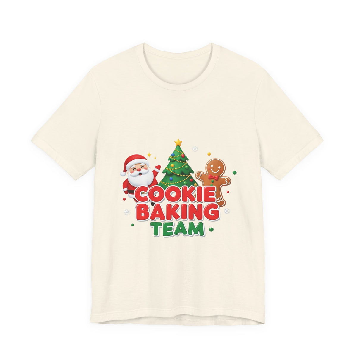 Cookie Baking Team T-Shirt — Christmas Santa & Gingerbread Holiday Tee