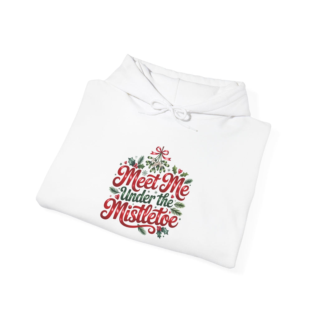Mistletoe Hoodie – "Meet Me Under the Mistletoe" Christmas Holiday Pullover
