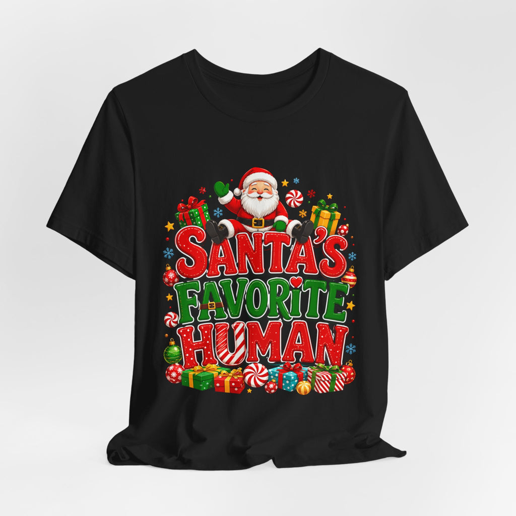 Santa's Favorite Human T-Shirt — Funny Christmas Holiday Tee