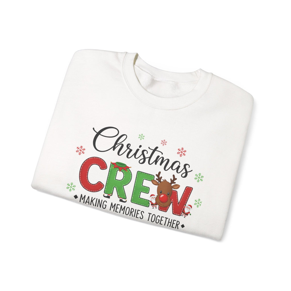 Christmas Crew Sweatshirt – "Christmas Crew: Making Memories Together" Holiday Pullover