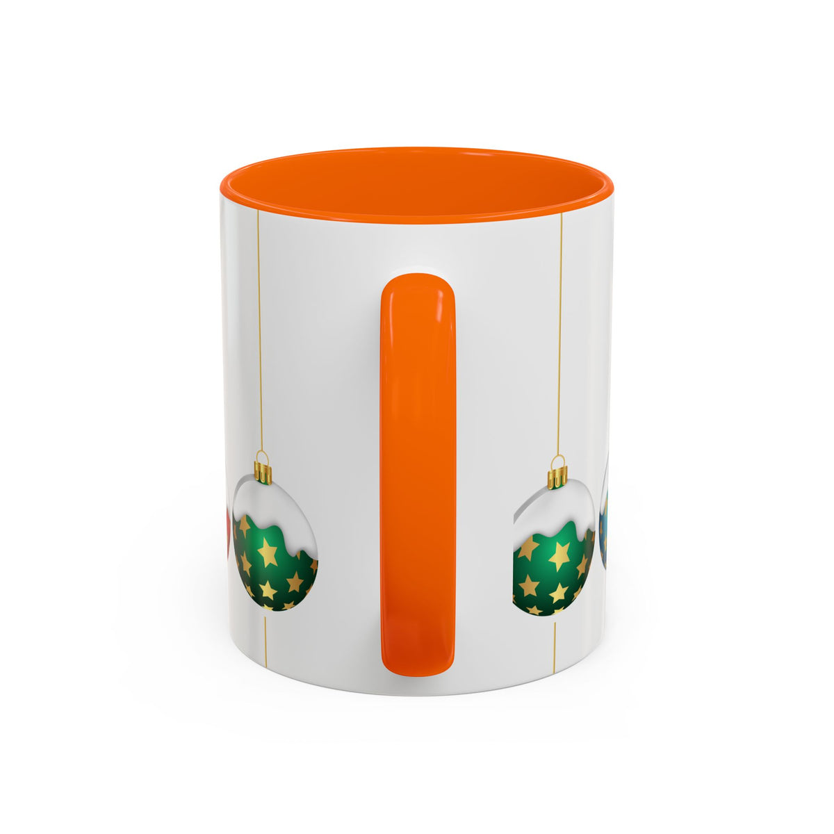 Holiday Ornament Accent Coffee Mug — Festive Christmas Baubles (11/15oz)