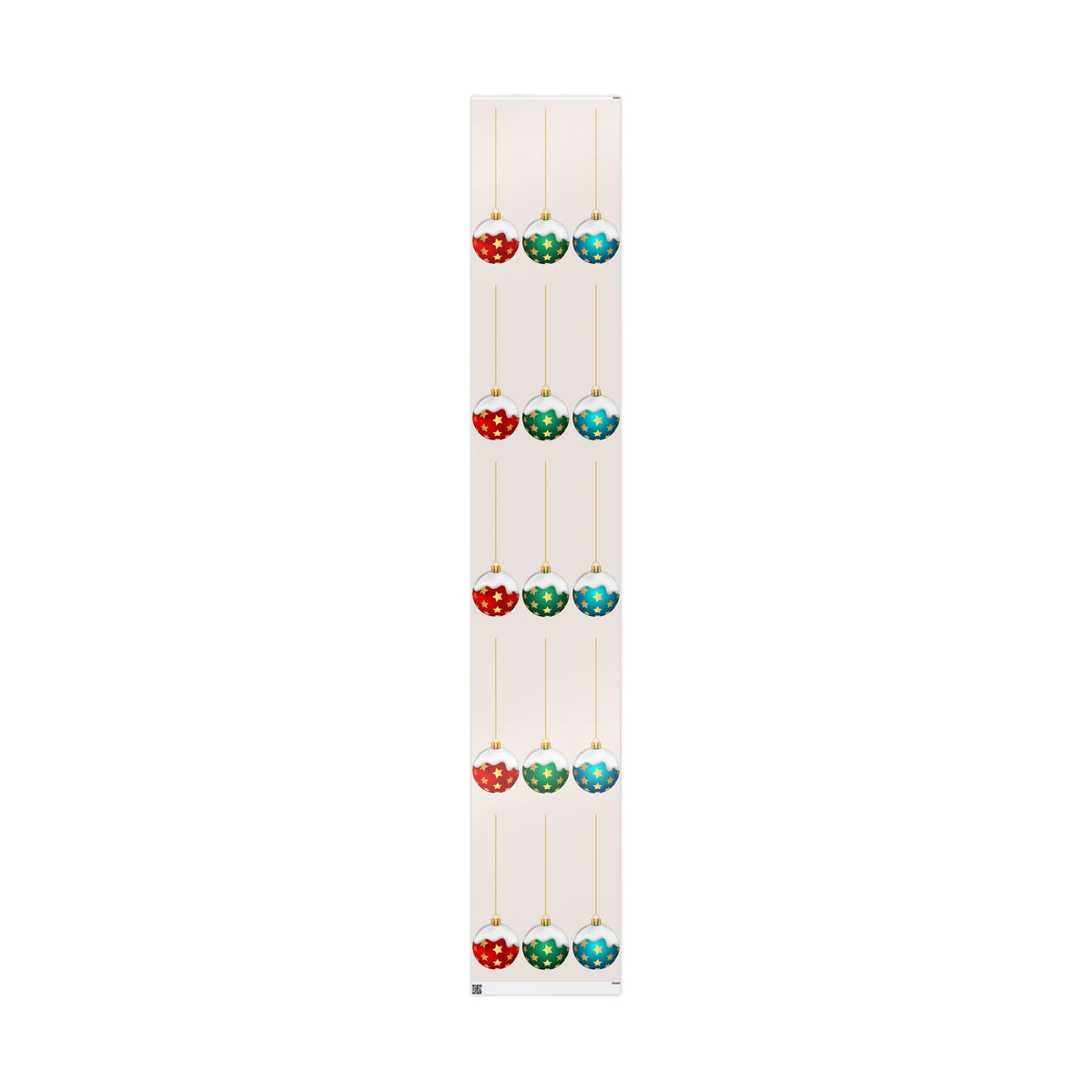 Christmas Ornament Wrapping Paper Roll — Minimal Holiday Bauble Pattern