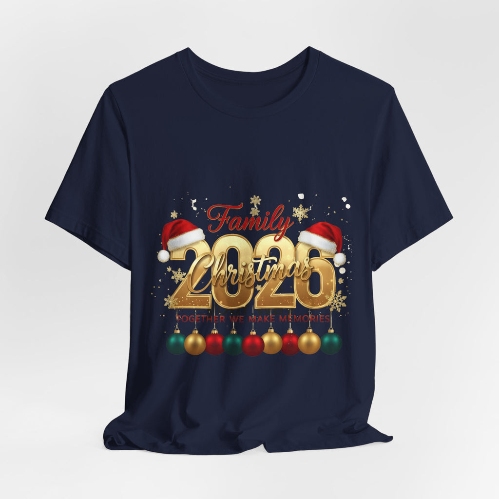 2026 Family Christmas Tee - Holiday Ornament Santa Hat Christmas Shirt