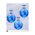 Blue Ornament Wrapping Paper - Holiday Christmas Gift Wrap with Blue Baubles Pattern