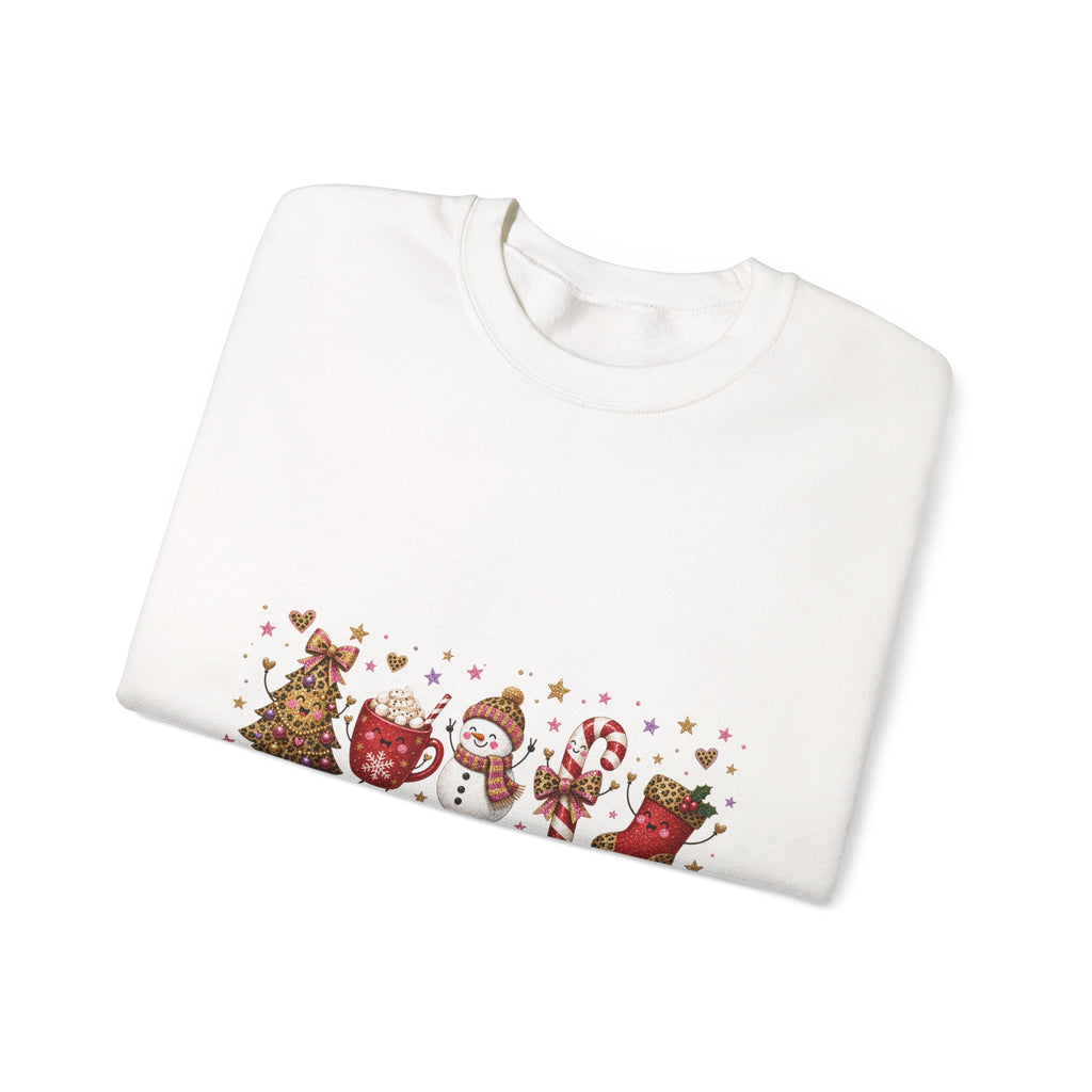 Christmas Crewneck Sweatshirt — Cute Holiday Animals 'Merry Christmas' Design