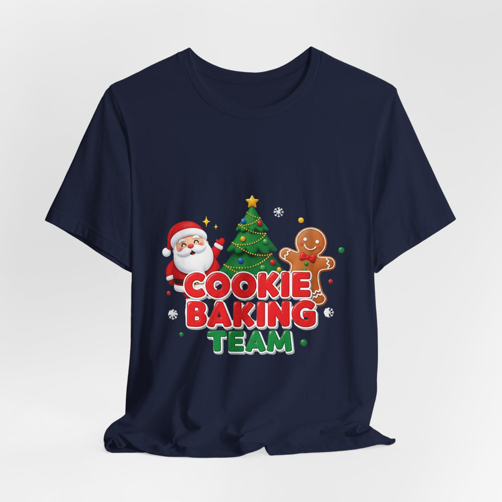 Cookie Baking Team T-Shirt — Christmas Santa & Gingerbread Holiday Tee