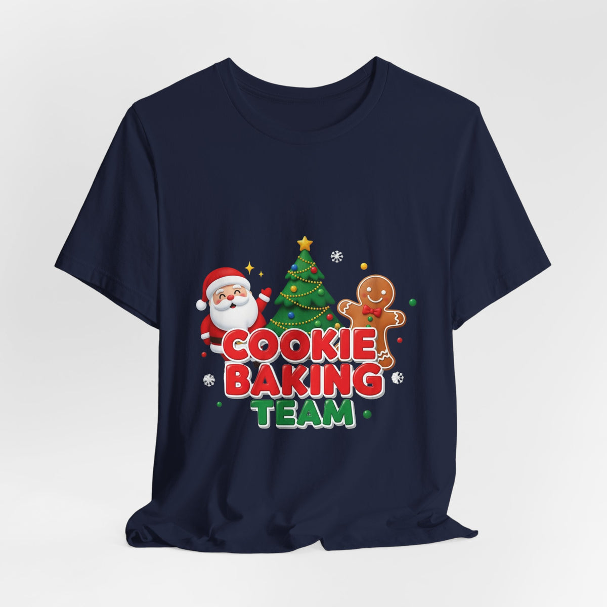 Cookie Baking Team T-Shirt — Christmas Santa & Gingerbread Holiday Tee