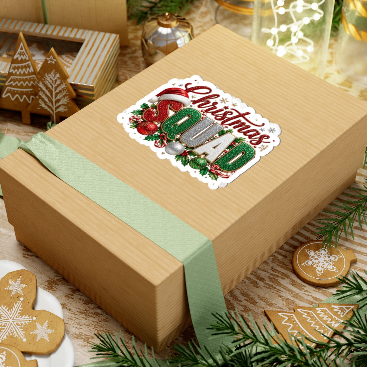 Christmas Squad Sticker — Festive Kiss-Cut Holiday Decal