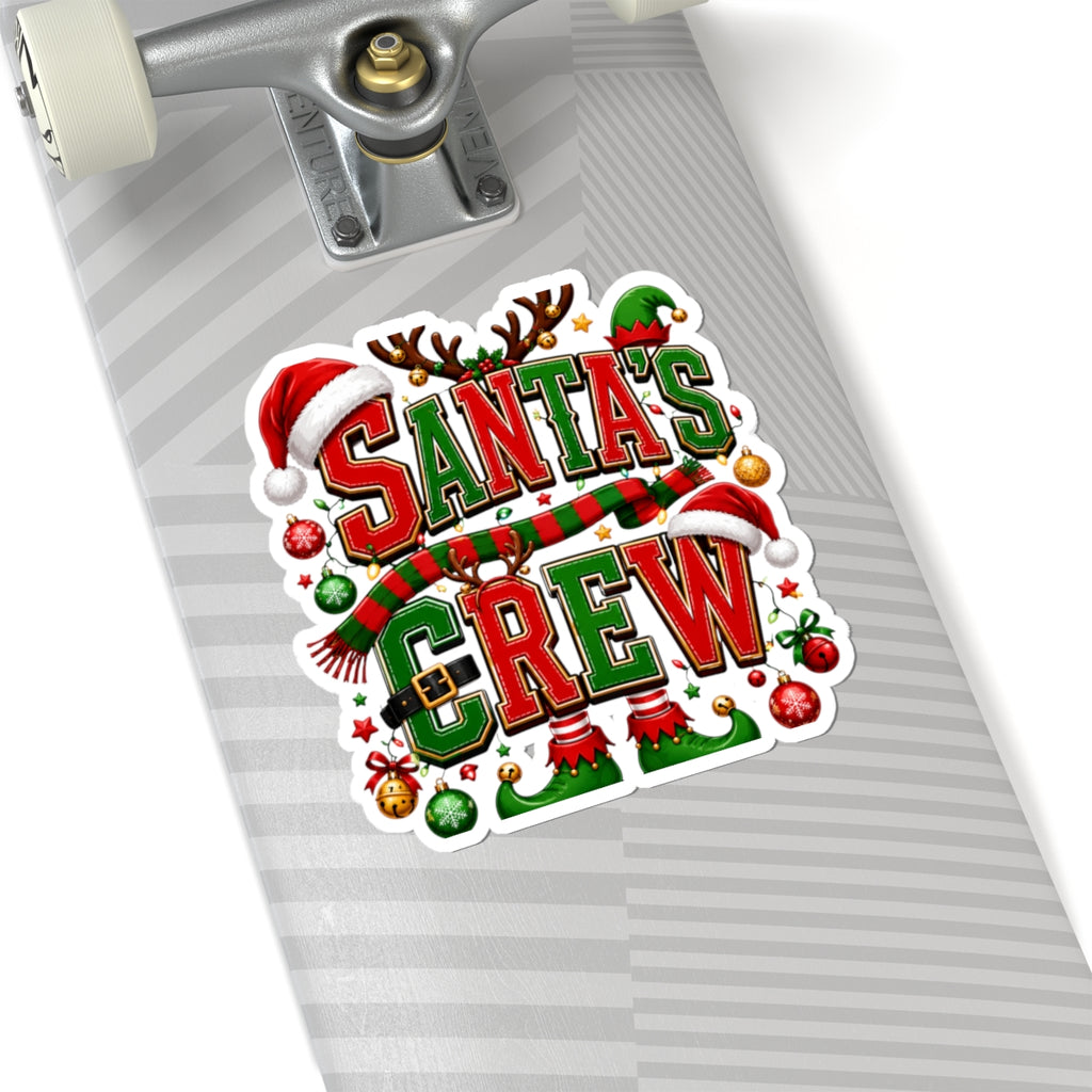 Santa’s Crew Christmas Sticker — Festive Kiss-Cut Holiday Decal
