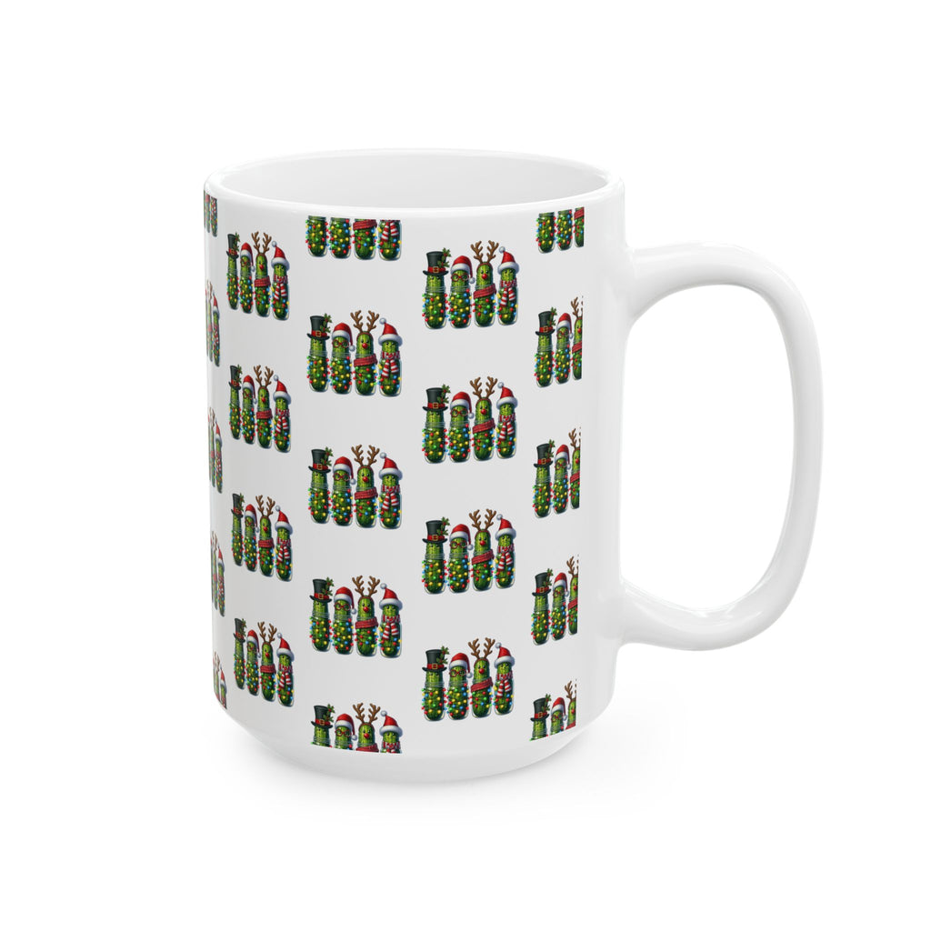 Festive Christmas Ornament Pattern Ceramic Mug