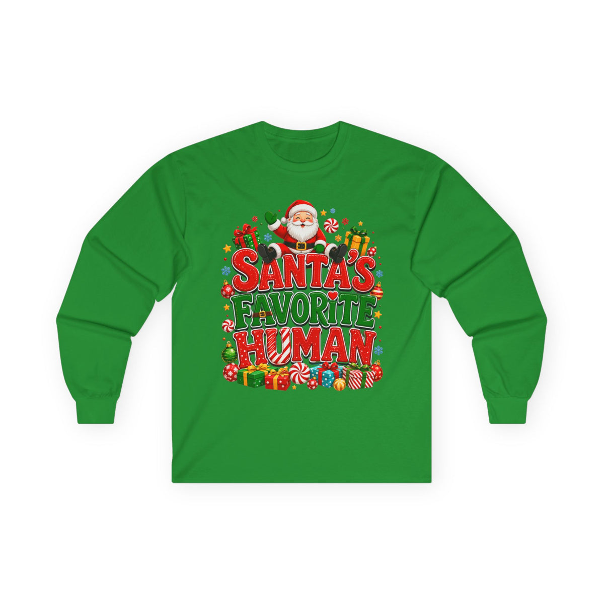 Santa's Favorite Human Long Sleeve Tee
