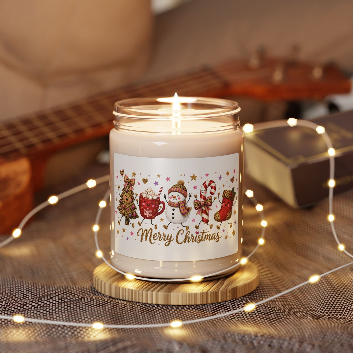 Merry Christmas Scented Soy Candle — 9oz Holiday Jar Candle