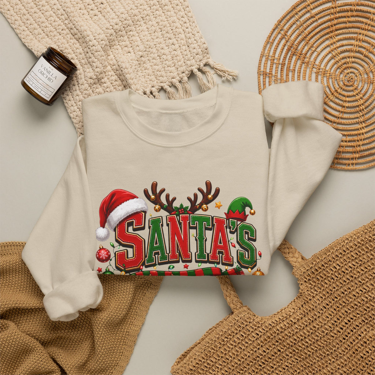 Santa's Crew Christmas Sweatshirt — Festive Holiday Crewneck