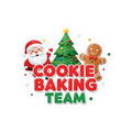 Cookie Baking Team Sticker — Festive Christmas Santa, Tree & Gingerbread Kiss-Cut Sticker