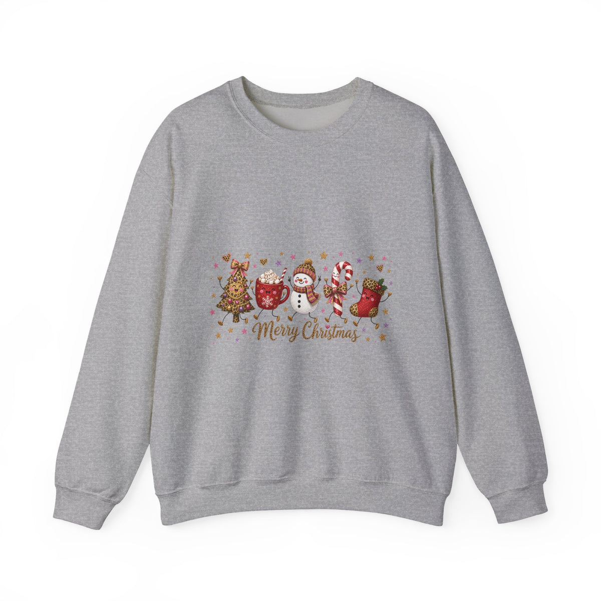 Christmas Crewneck Sweatshirt — Merry Christmas Cute Holiday Animals Design