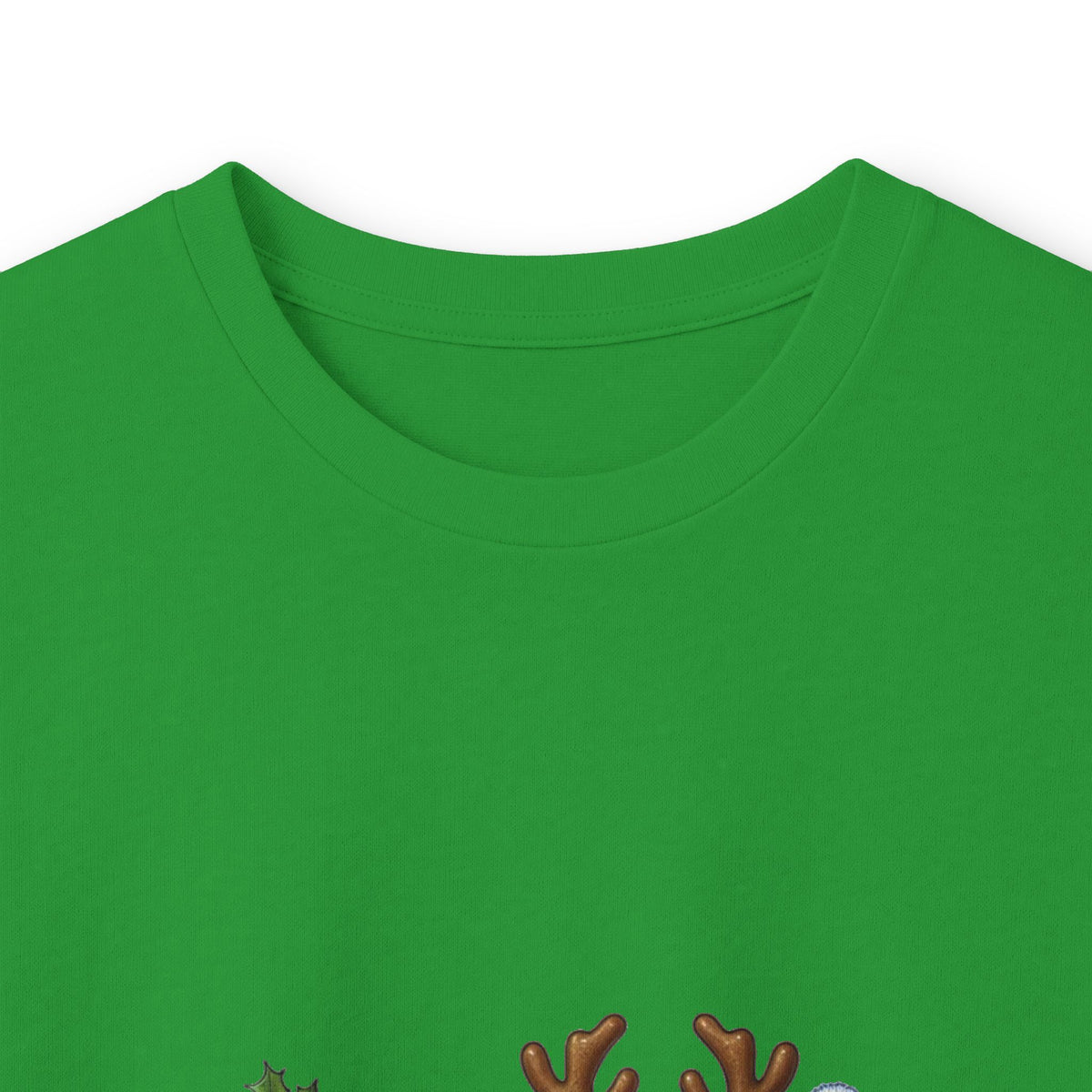 Long Sleeve Tee - Christmas Pickle Family with Santa Hat & Reindeer Holiday Design