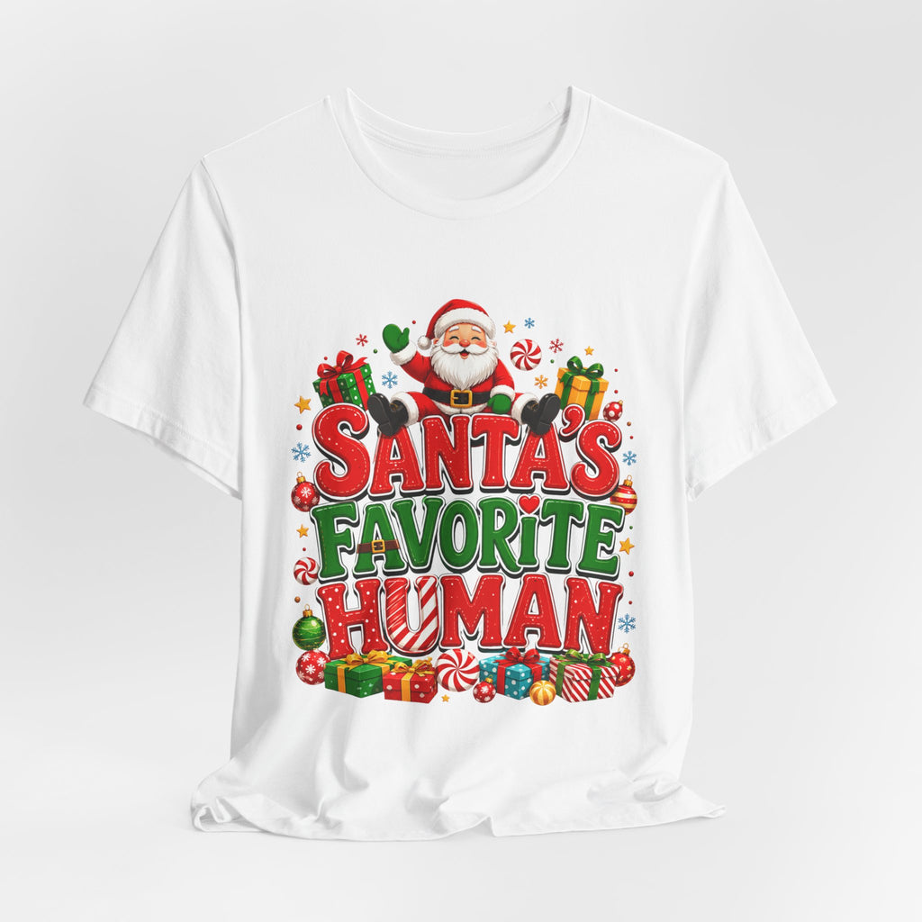 Santa's Favorite Human T-Shirt — Funny Christmas Holiday Tee