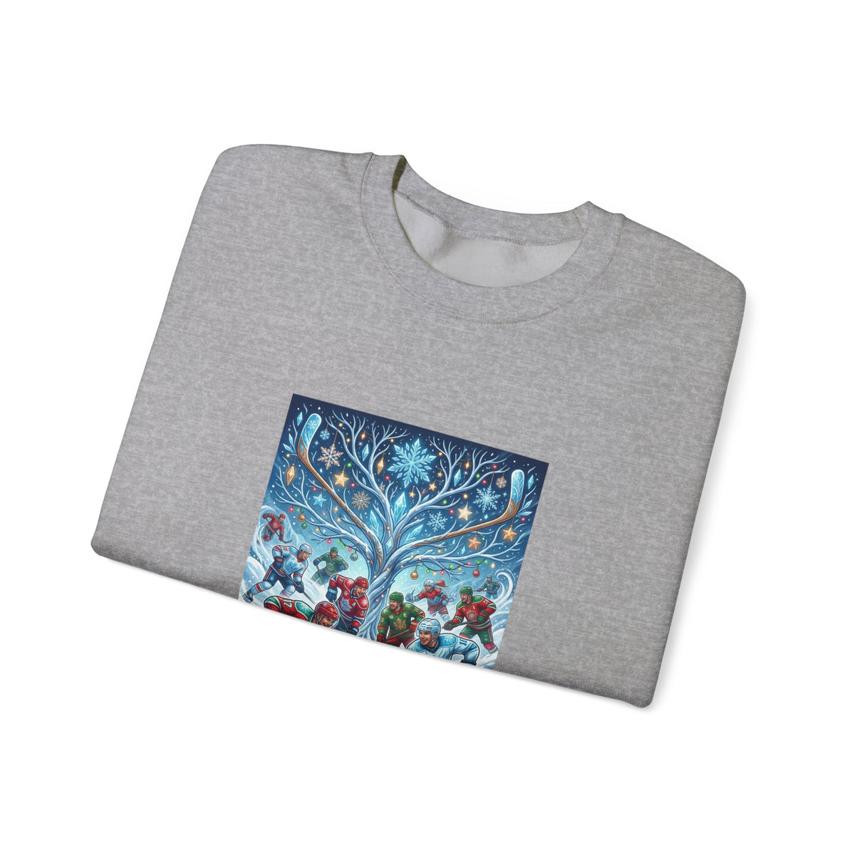 Holiday Snow Skate Crewneck Sweatshirt — Vintage Winter Ice Skaters Graphic