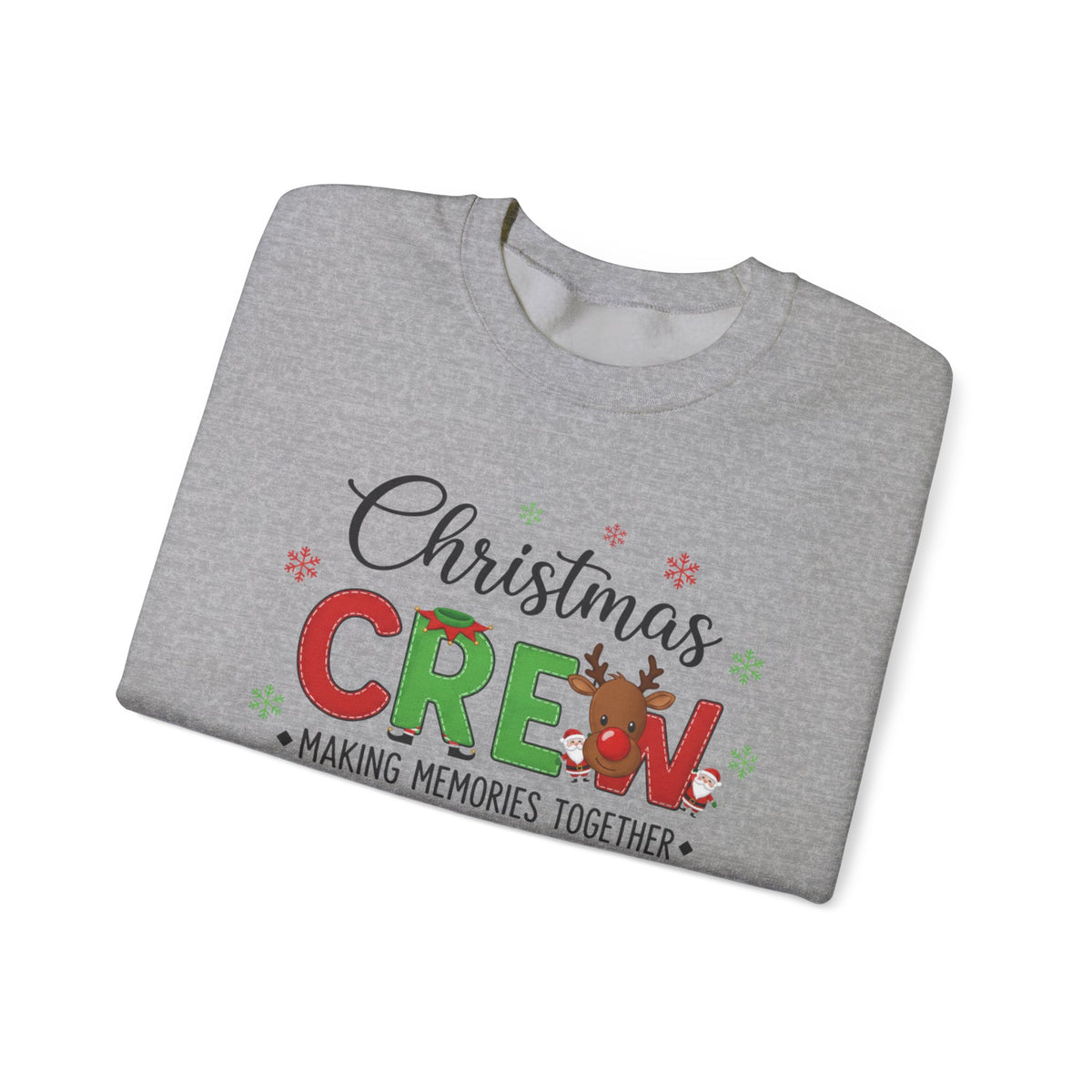Christmas Crew Sweatshirt – "Christmas Crew: Making Memories Together" Holiday Pullover