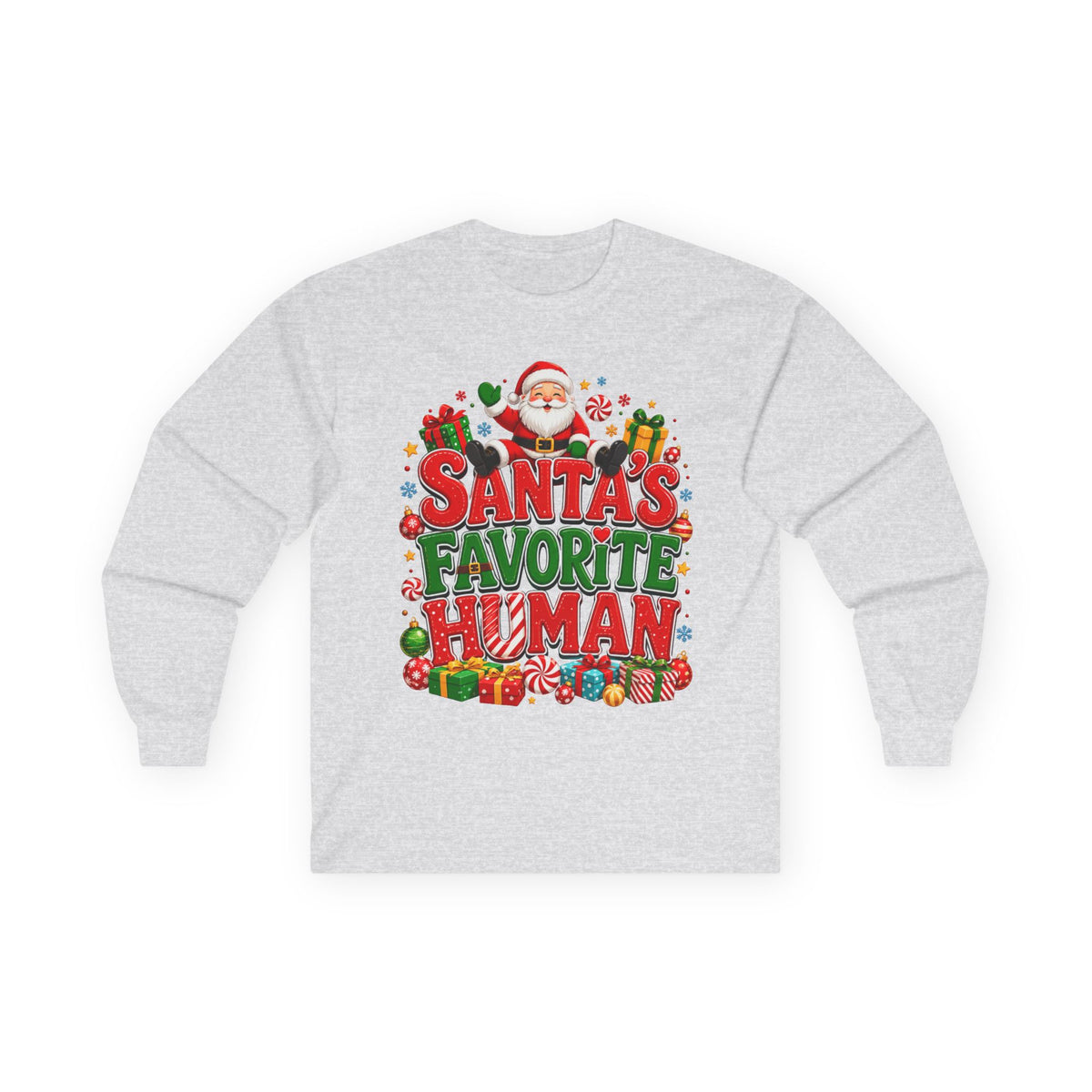 Santa's Favorite Human Long Sleeve Tee