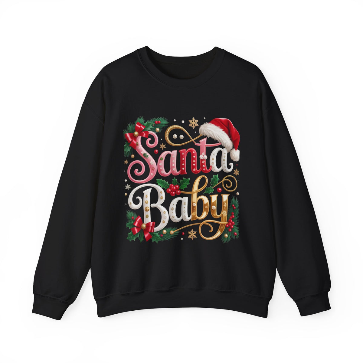 Sweatshirt — "Santa Baby" Christmas Crewneck Sweatshirt